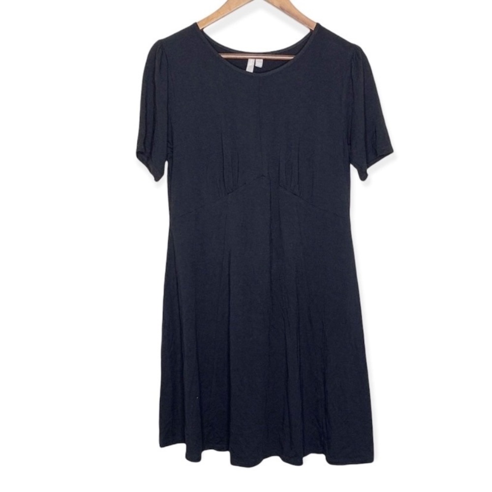 ASOS Black Summer Dress Lightweight Stretch Short Sleeve LBD Womens Size 8